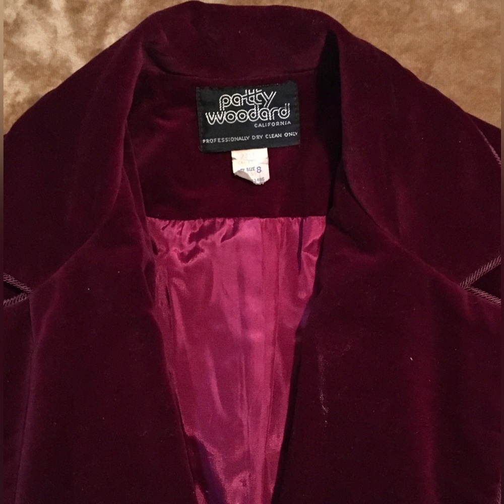 VINTAGE 70s PATTY WOODARD OF CALIFORNIA BUTTER-SOFT VELVET JACKET - Picture 8 of 8